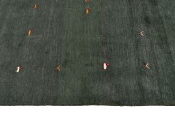 Close-up detail of New Persian Gabbeh rug from Iran / Persia showing Wool weave