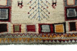 Central medallion detail of New Persian Gabbeh rug from Iran / Persia