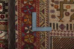 Close-up detail of 2000s Persian Gabbeh rug from Iran / Persia showing Wool weave