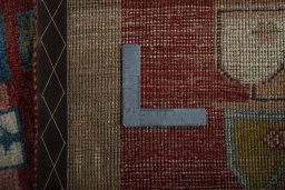 Close-up detail of 2000s Persian Gabbeh rug from Iran / Persia showing Wool weave