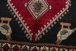 Central medallion detail of 2000s Persian Gabbeh rug from Iran / Persia