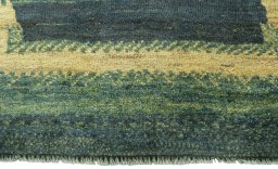 Central medallion detail of 2000s Persian Gabbeh rug from Iran / Persia