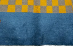 Central medallion detail of New Persian Gabbeh rug from Iran / Persia