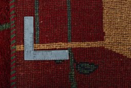 Close-up detail of New Persian Gabbeh rug from Iran / Persia showing Wool weave