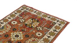 Surface texture of New Persian Gabbeh rug with natural Wool and intricate pattern