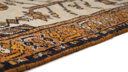 Central medallion detail of 2000s Persian Gabbeh rug from Iran / Persia
