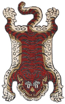 Full view of New Farahan rug from Pakistan, 188 × 112 cm in Red tones