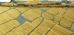 Close-up detail of New Morocco rug from Pakistan showing Wool weave