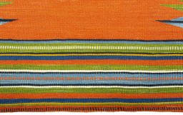 Central medallion detail of New Kilim Sofre rug from Turkey