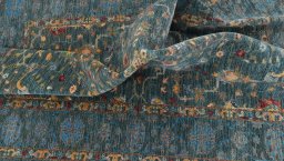 Full view of New Farahan rug from Pakistan, 200 × 146 cm in Green tones