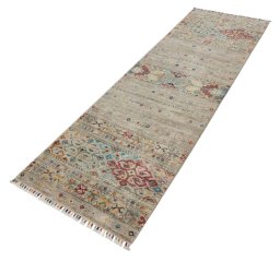 Close-up detail of New Samarkand rug from Pakistan showing Wool weave