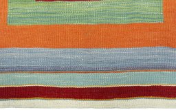 Central medallion detail of New Kilim Sofre rug from Turkey