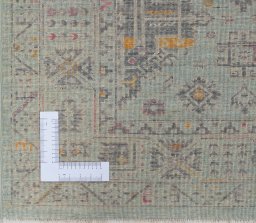 Corner detail of New Farahan rug showing border pattern and Wool pile
