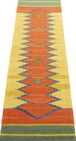 Close-up detail of New Modern Design rug from Turkey showing Wool weave