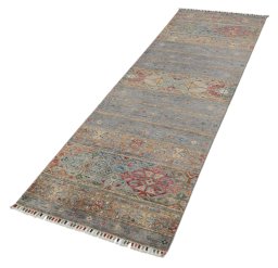 Close-up detail of New Samarkand rug from Pakistan showing Wool weave