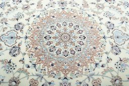 Central medallion detail of New Nain rug from Iran / Persia