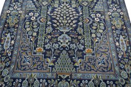 Central medallion detail of 2000s Kashan rug from Iran / Persia