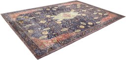 Corner detail of 1920s Agra rug showing border pattern and Wool pile