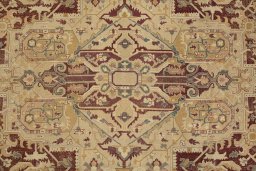 Central medallion detail of 1900s Amritsar rug from India