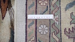 Full view of New Jaipur rug from India, 403 × 384 cm in Cream tones