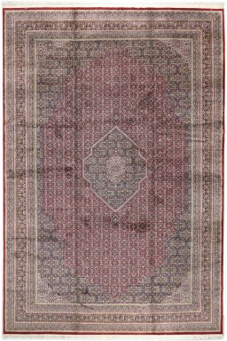 Full view of 1990s Jaipur rug from India, 546 × 367 cm in Red tones