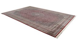 Close-up detail of 1990s Jaipur rug from India showing Wool weave