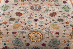 Backside of handmade Unknown Haj-jalili rug showing knot structure and weave density