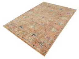 Close-up detail of New Farahan rug from Pakistan showing Wool weave
