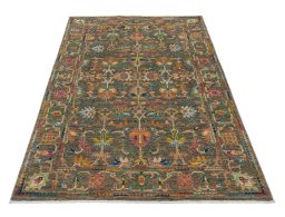 Surface texture of New Kazak rug with natural Wool and intricate pattern