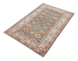 Close-up detail of New Kazak rug from Pakistan showing Wool weave