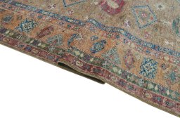 Close-up detail of New Kazak rug from Pakistan showing Wool weave