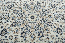 Central medallion detail of 2000s Kashan rug from Iran / Persia