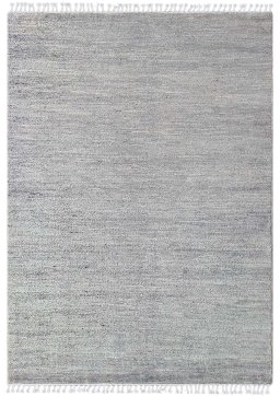 Full view of New Morocco rug from Pakistan, 243 × 175 cm in Gray tones