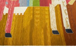 Close-up detail of New Kilim Dastan rug from Turkey showing Wool weave