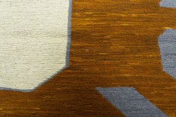 Backside of handmade New Kilim Dastan rug showing knot structure and weave density