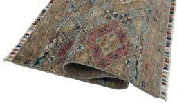 Close-up detail of New Samarkand rug from Pakistan showing Wool weave