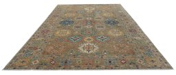 Surface texture of New Kazak rug with natural Wool and intricate pattern
