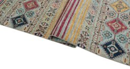 Close-up detail of New Samarkand rug from Pakistan showing Wool weave