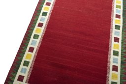 Surface texture of Unknown Kilim Ghashghai rug with natural Cotton and intricate pattern