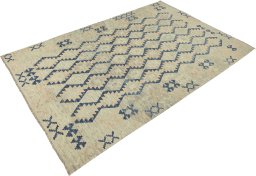 Close-up detail of New Kilim Traditional rug from Afghanistan showing Wool weave