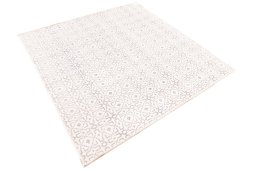 Full view of 1974s Kilim Traditional rug from Iran / Persia, 214 × 212 cm in White tones