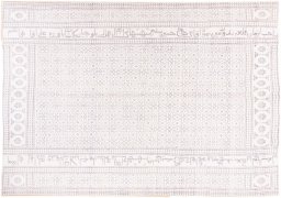 Full view of 1974s Kilim Traditional rug from Iran / Persia, 420 × 300 cm in White tones
