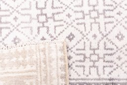 Close-up detail of 1974s Kilim Traditional rug from Iran / Persia showing Wool weave