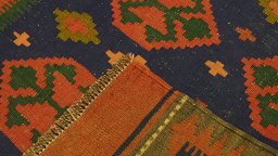Full view of New Kilim Traditional rug from Iran / Persia, 285 × 150 cm in Blue tones