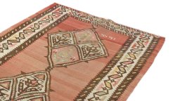 Surface texture of New Kilim Traditional rug with natural Wool and intricate pattern