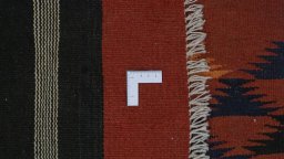 Full view of New Kilim Traditional rug from Iran / Persia, 370 × 150 cm in Multi Color tones