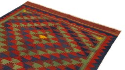 Surface texture of New Kilim Traditional rug with natural Wool and intricate pattern