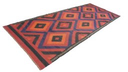 Corner detail of New Kilim Traditional rug showing border pattern and Wool pile