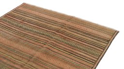 Surface texture of 1920s Kilim Traditional rug with natural Wool and intricate pattern