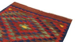 Surface texture of New Kilim Traditional rug with natural Wool and intricate pattern